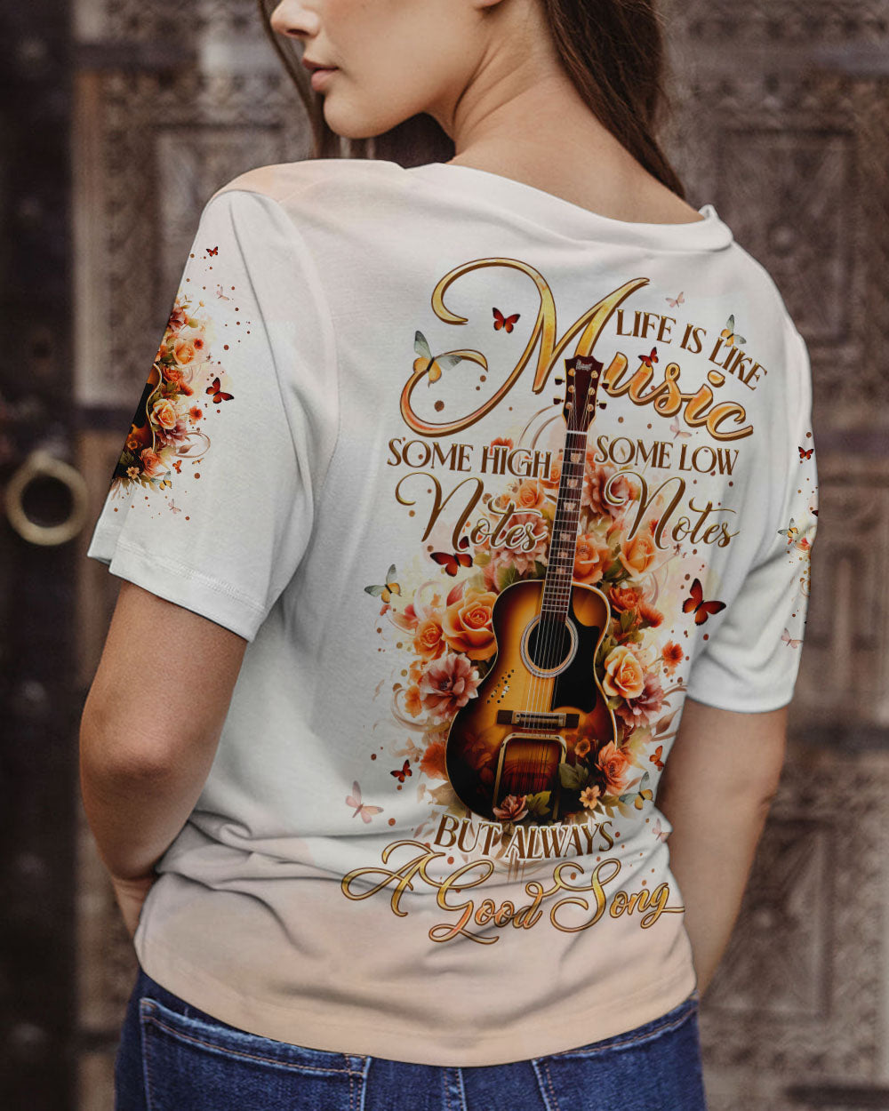 LIFE IS LIKE MUSIC GUITAR ALL OVER PRINT - TLTR1610231
