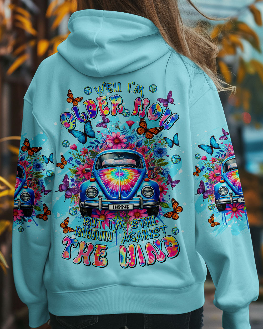 RUNNING AGAINST THE WIND CAR FLOWER ALL OVER PRINT - TLTR1702253