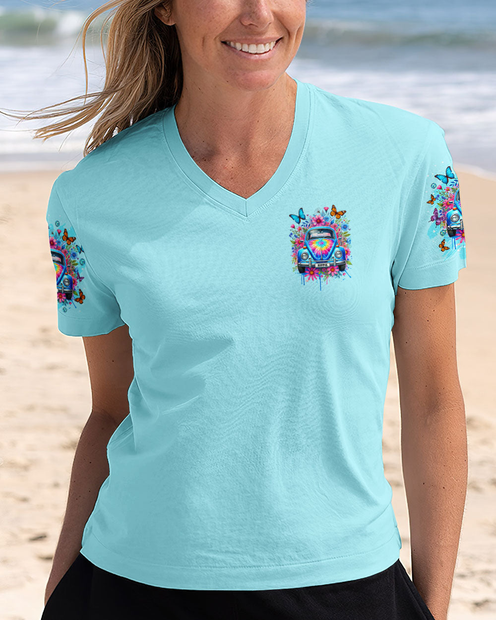 RUNNING AGAINST THE WIND CAR FLOWER ALL OVER PRINT - TLTR1702253
