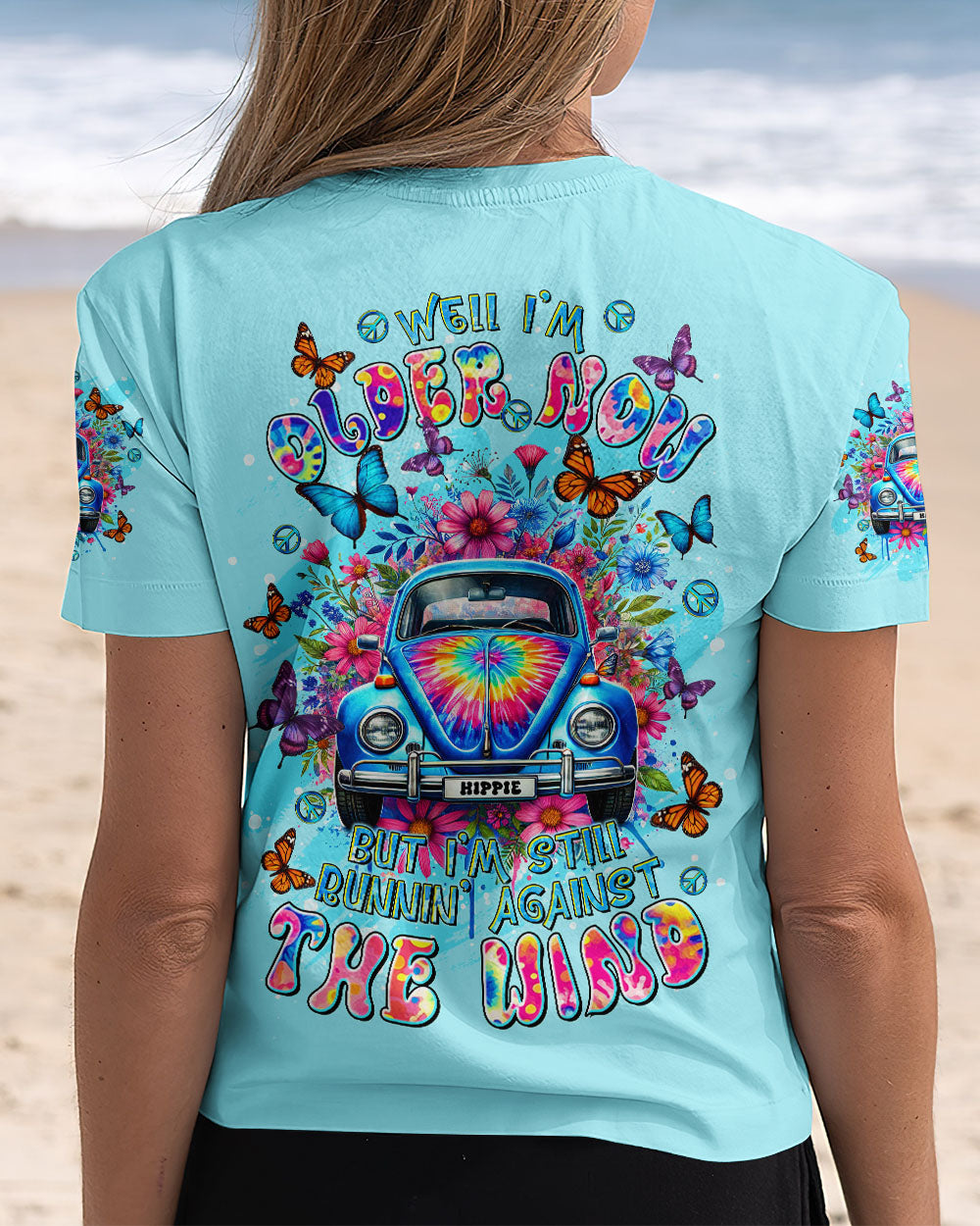 RUNNING AGAINST THE WIND CAR FLOWER ALL OVER PRINT - TLTR1702253