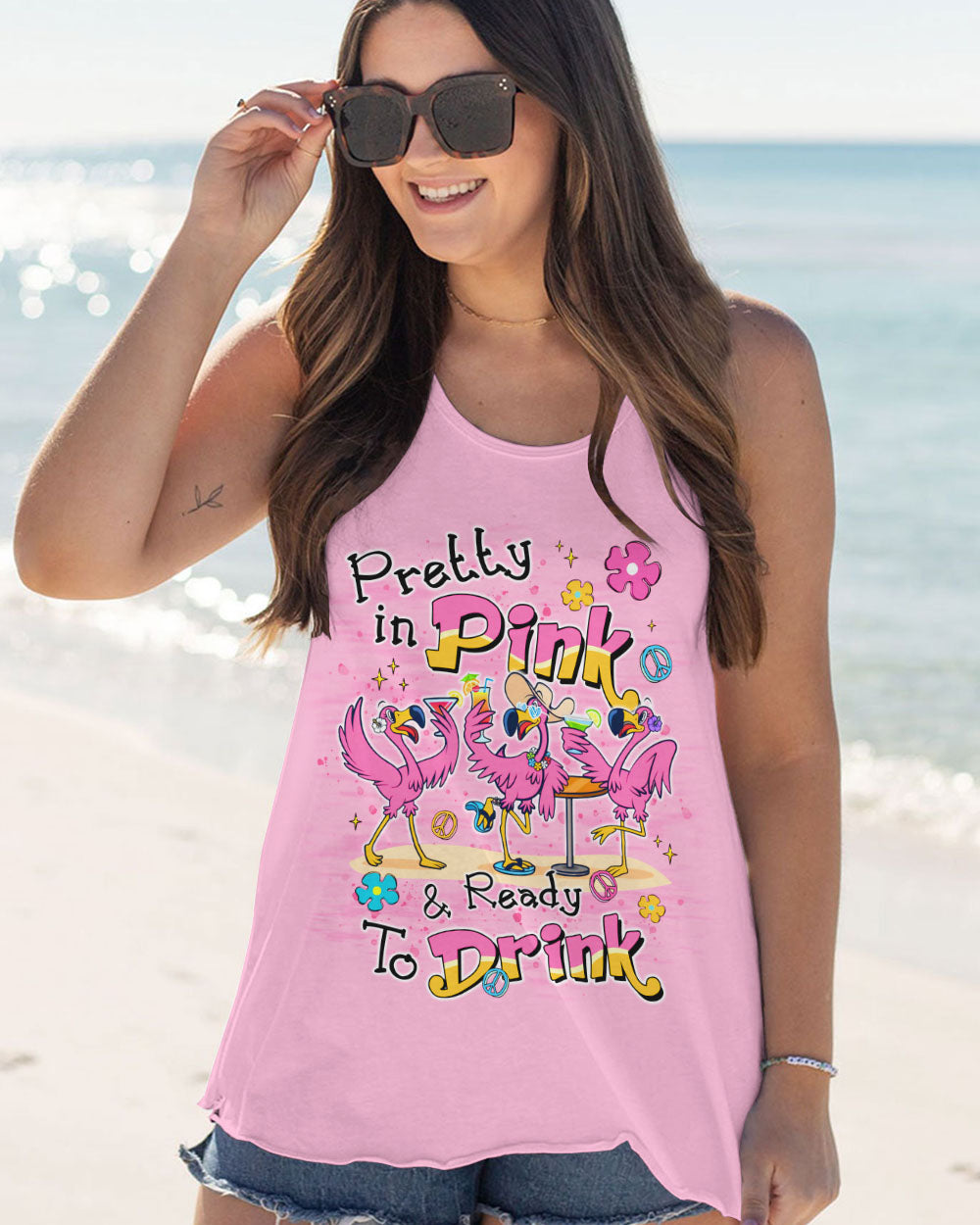 PRETTY IN PINK FLAMINGO ALL OVER PRINT - TLTR1706244