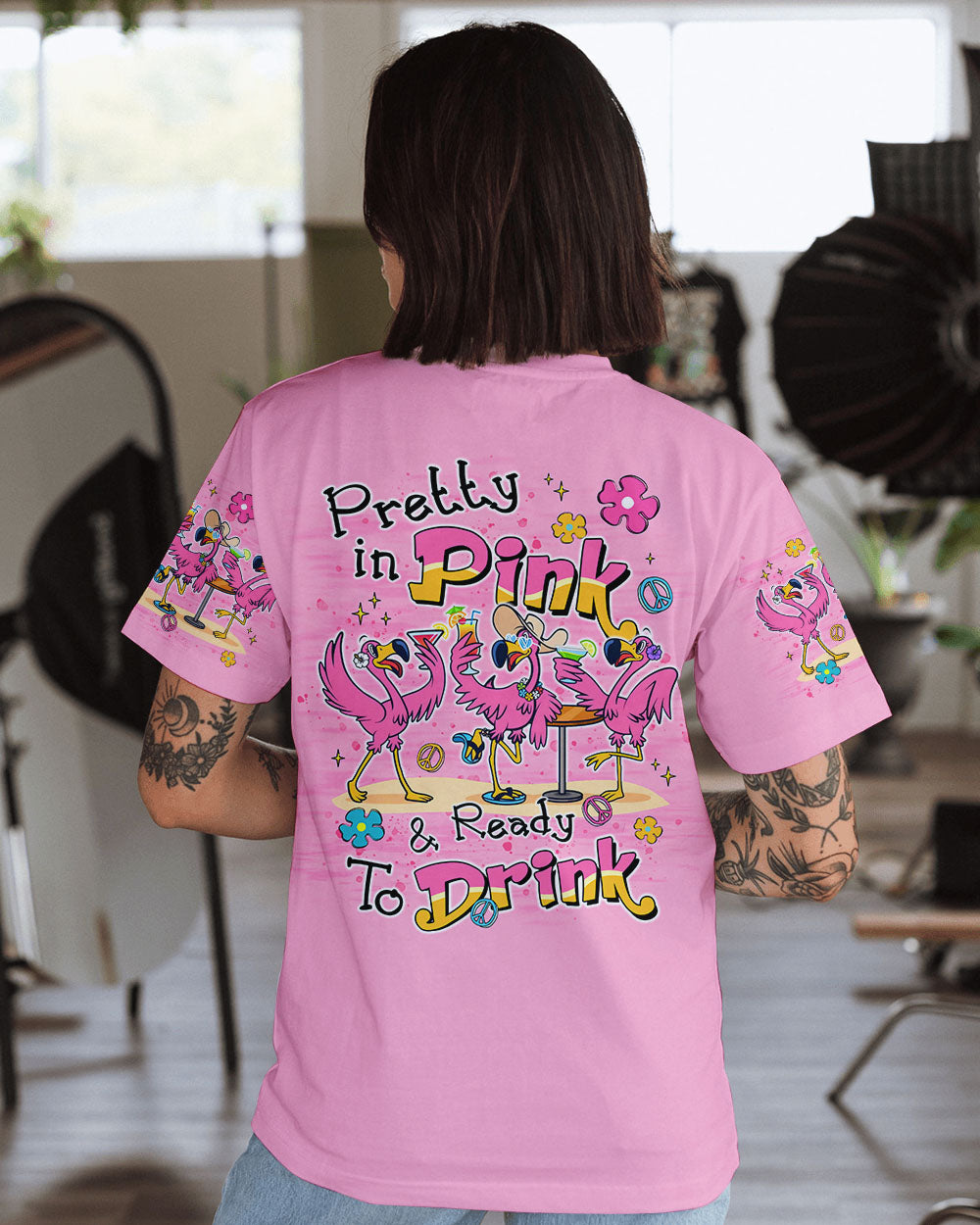 PRETTY IN PINK FLAMINGO ALL OVER PRINT - TLTR1706244