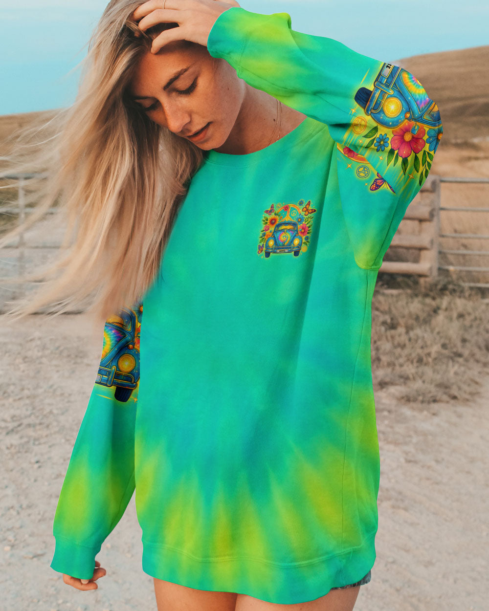 THE REBEL IN ME WILL NEVER DIE CAR TIE DYE ALL OVER PRINT - TLTR1706251