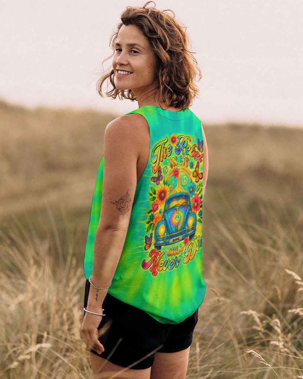 THE REBEL IN ME WILL NEVER DIE CAR TIE DYE ALL OVER PRINT - TLTR1706251