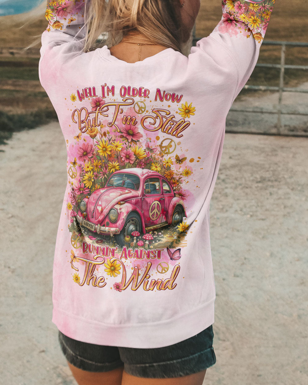 RUNNING AGAINST THE WIND CAR ALL OVER PRINT - TLTR1707241