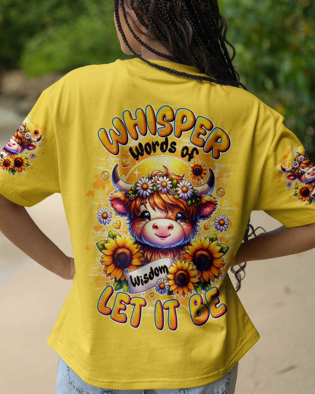 WHISPER WORDS OF WISDOM LET IT BE COW ALL OVER PRINT  - TLTR1707254
