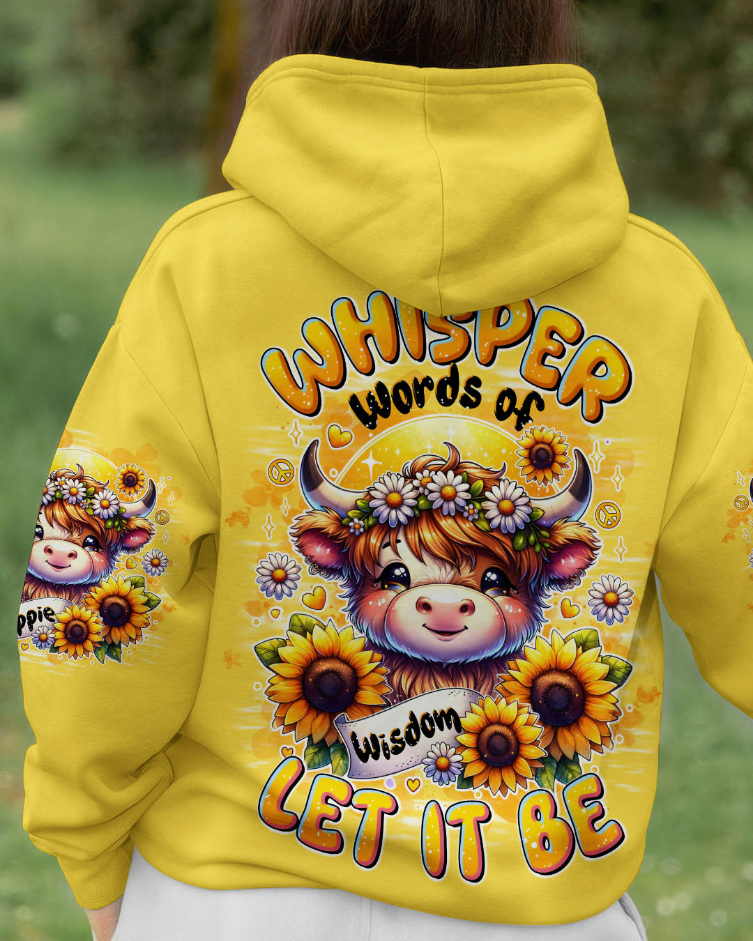 WHISPER WORDS OF WISDOM LET IT BE COW ALL OVER PRINT  - TLTR1707254