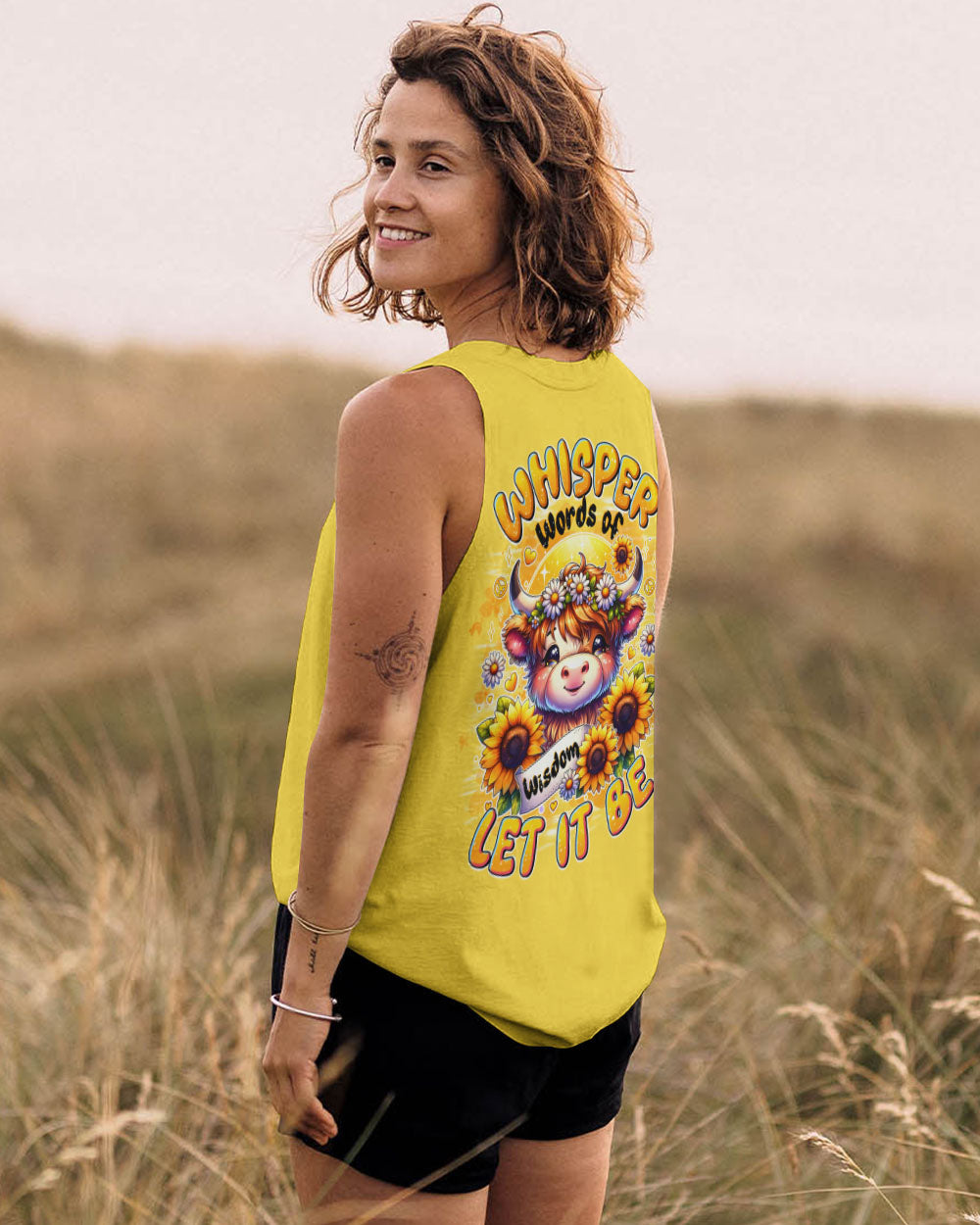 WHISPER WORDS OF WISDOM LET IT BE COW ALL OVER PRINT  - TLTR1707254