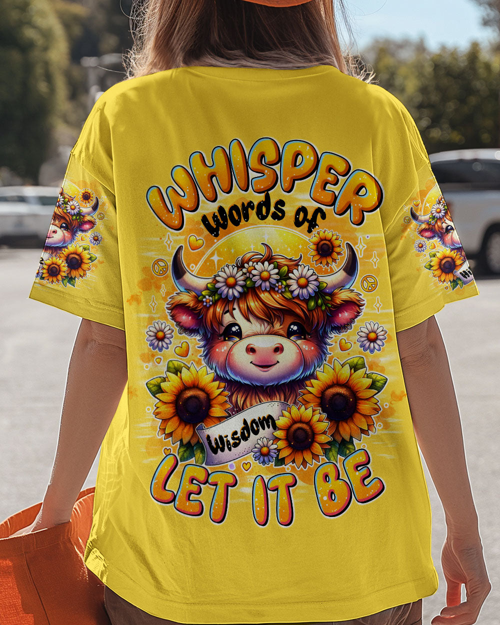 WHISPER WORDS OF WISDOM LET IT BE COW ALL OVER PRINT  - TLTR1707254
