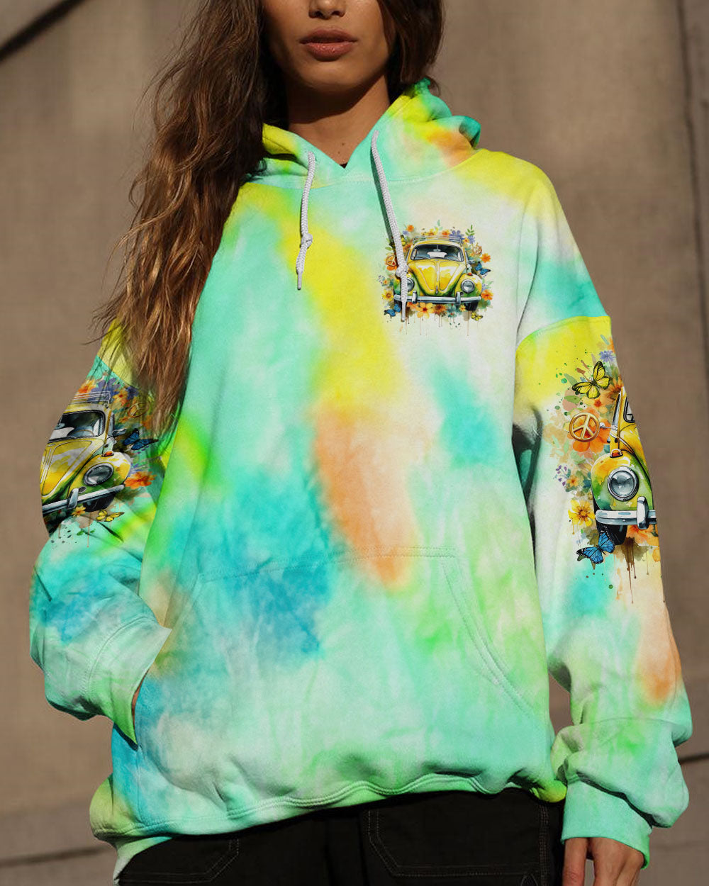 BE YOU THE WORLD WILL ADJUST CAR FLOWER ALL OVER PRINT - TLTR1801243