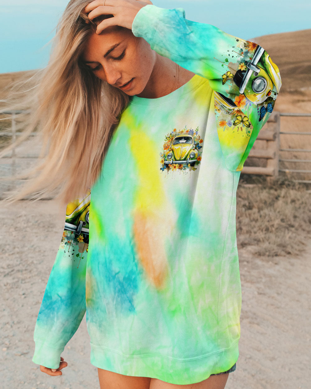 BE YOU THE WORLD WILL ADJUST CAR FLOWER ALL OVER PRINT - TLTR1801243