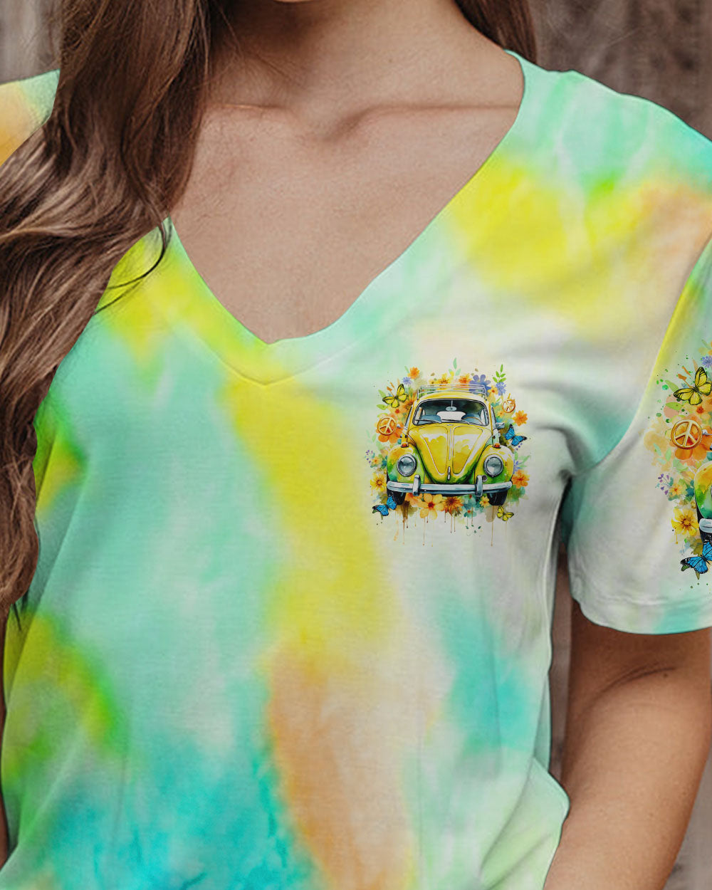 BE YOU THE WORLD WILL ADJUST CAR FLOWER ALL OVER PRINT - TLTR1801243