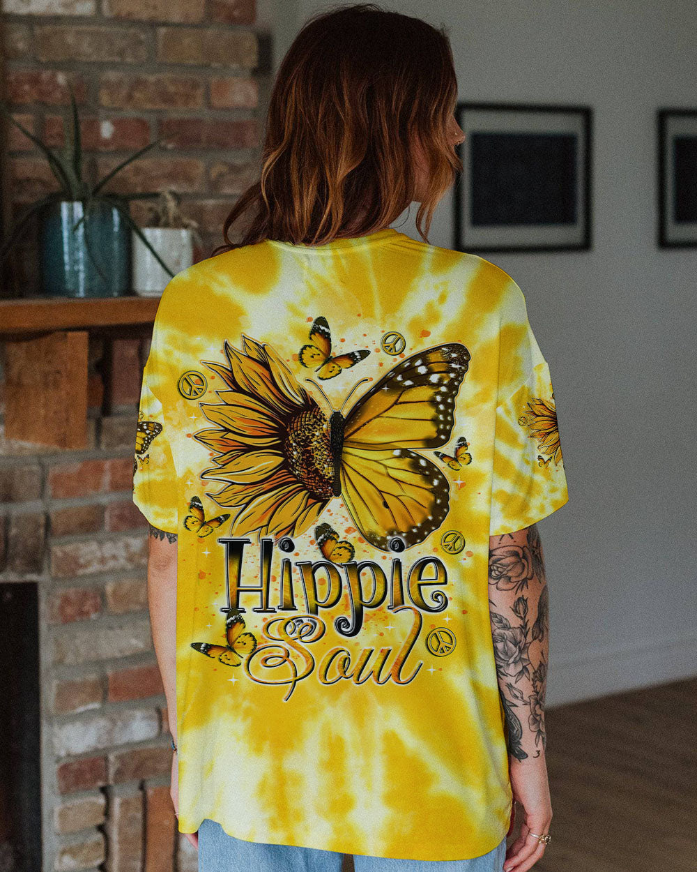 HIPPIE SOUL BUTTERFLY SUNFLOWER  ALL OVER PRINT  -  TLTR1802254