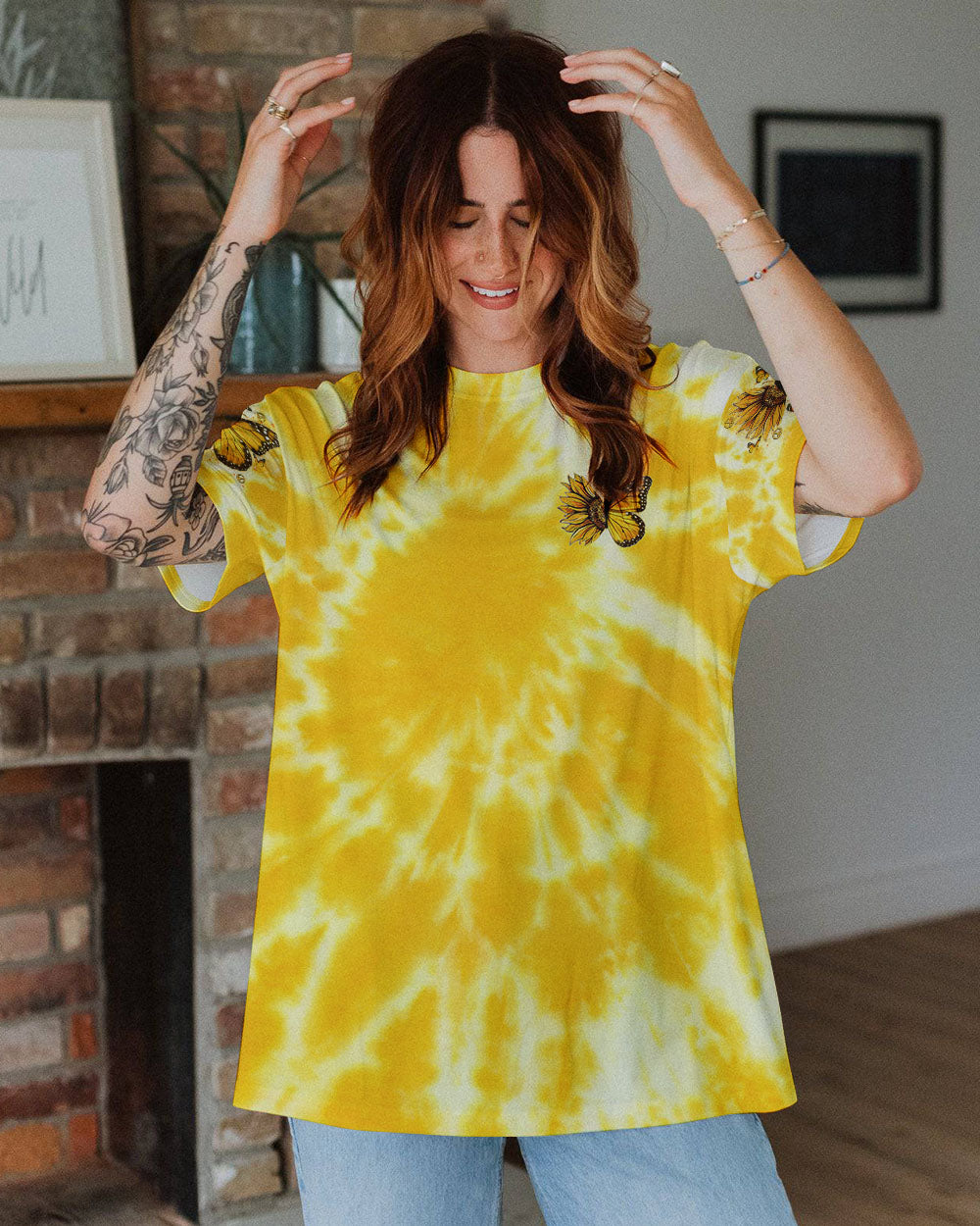 HIPPIE SOUL BUTTERFLY SUNFLOWER  ALL OVER PRINT  -  TLTR1802254