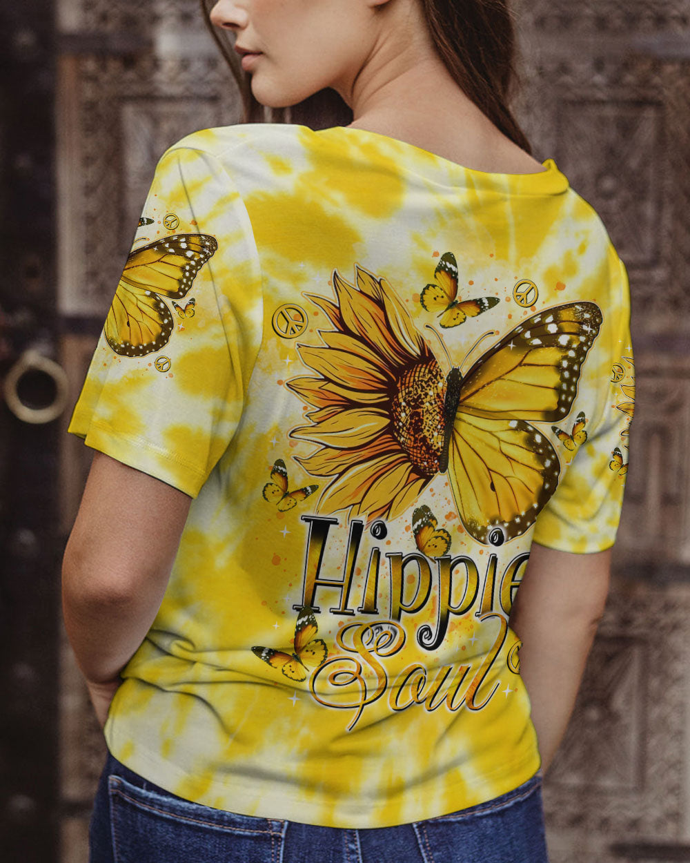 HIPPIE SOUL BUTTERFLY SUNFLOWER  ALL OVER PRINT  -  TLTR1802254