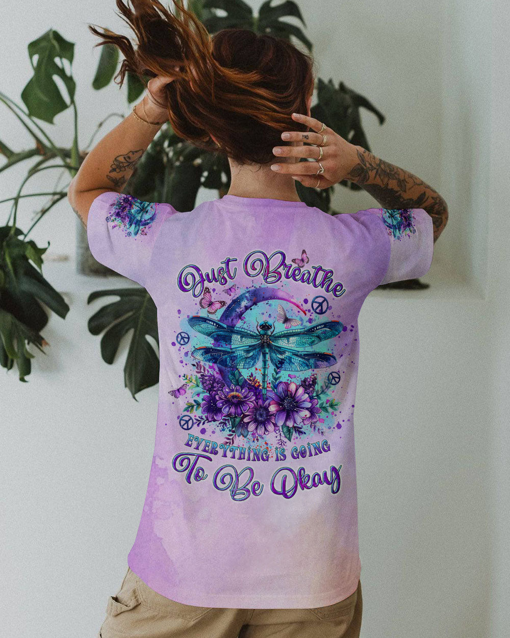 JUST BREATHE DRAGONFLY ALL OVER PRINT - TLTR1807242