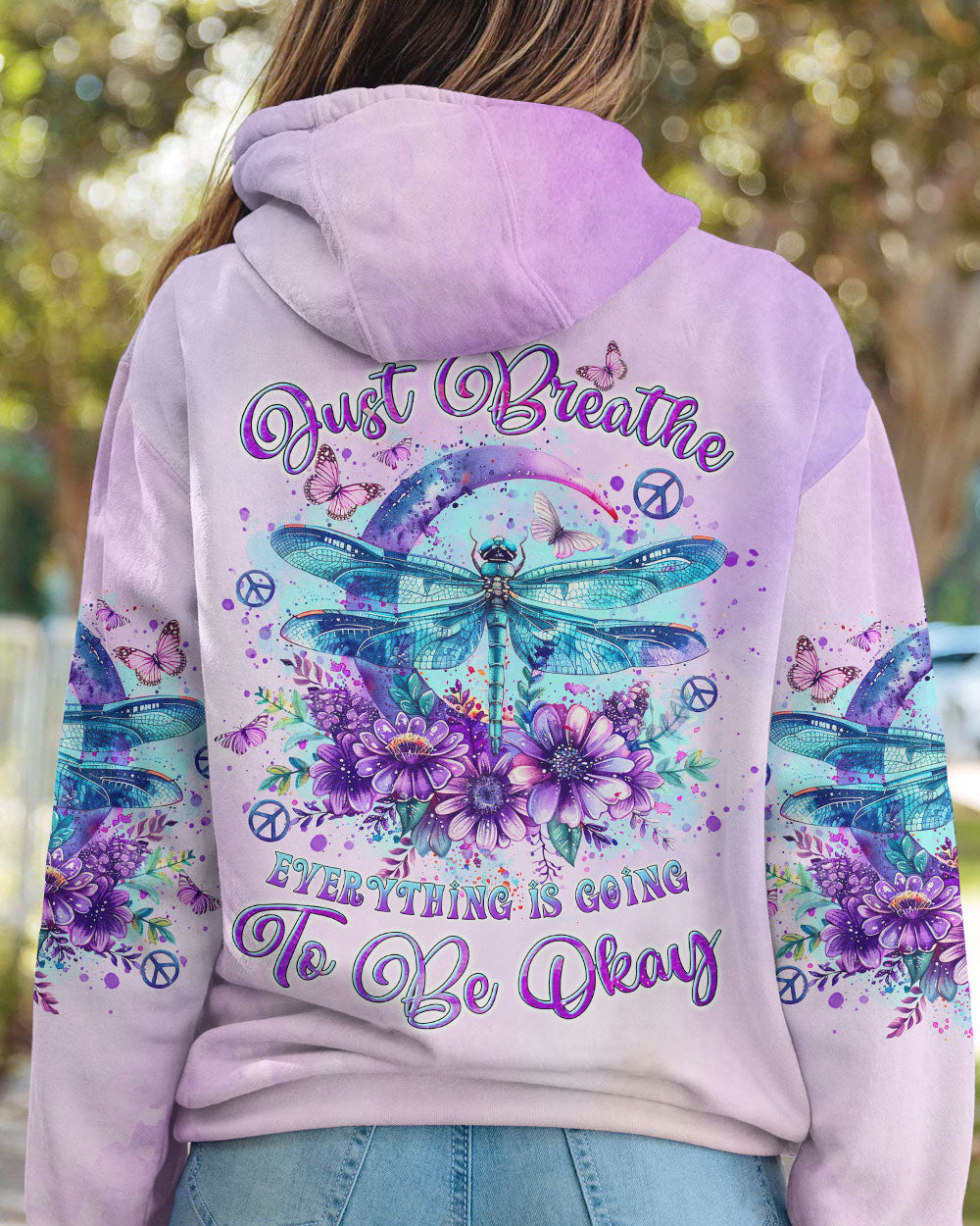 JUST BREATHE DRAGONFLY ALL OVER PRINT - TLTR1807242