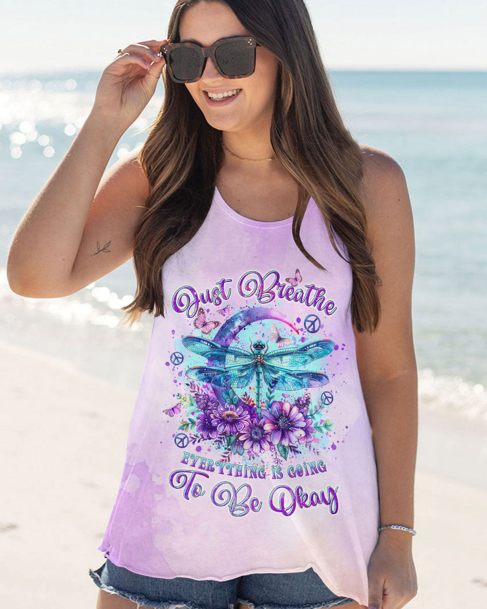 JUST BREATHE DRAGONFLY ALL OVER PRINT - TLTR1807242