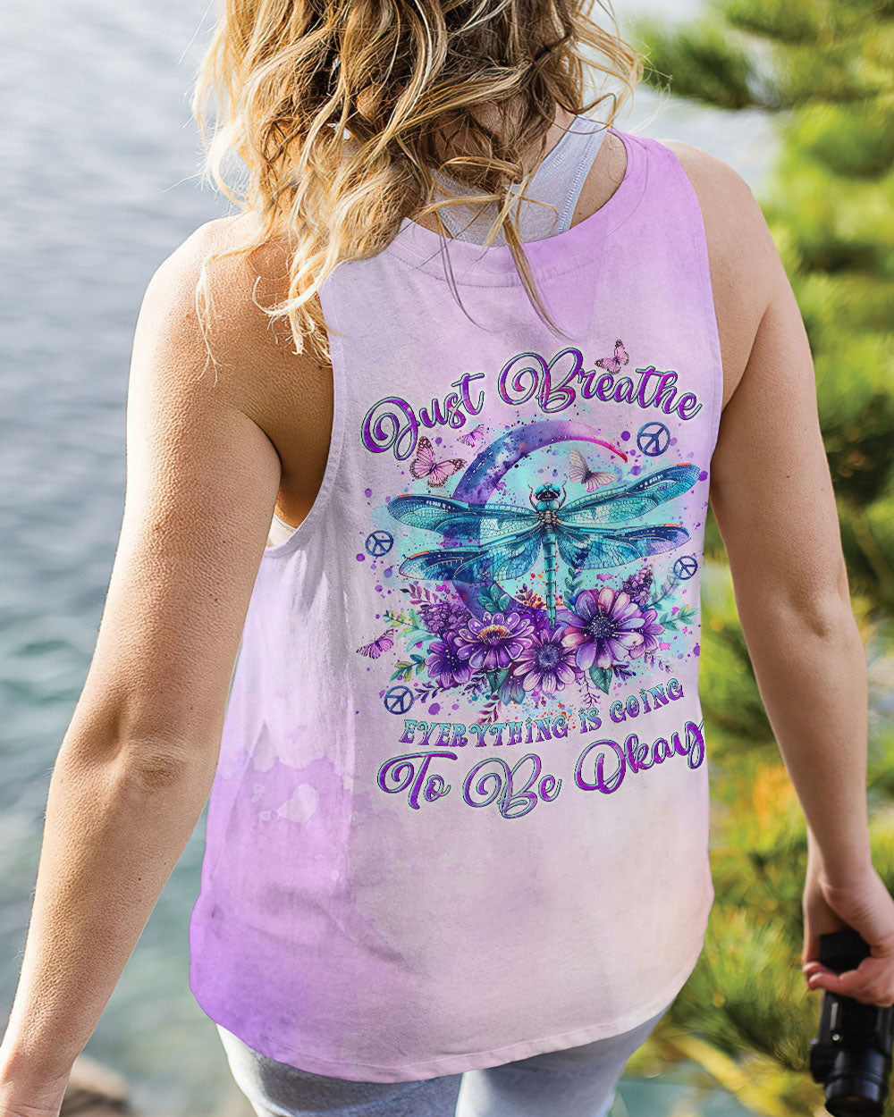 JUST BREATHE DRAGONFLY ALL OVER PRINT - TLTR1807242