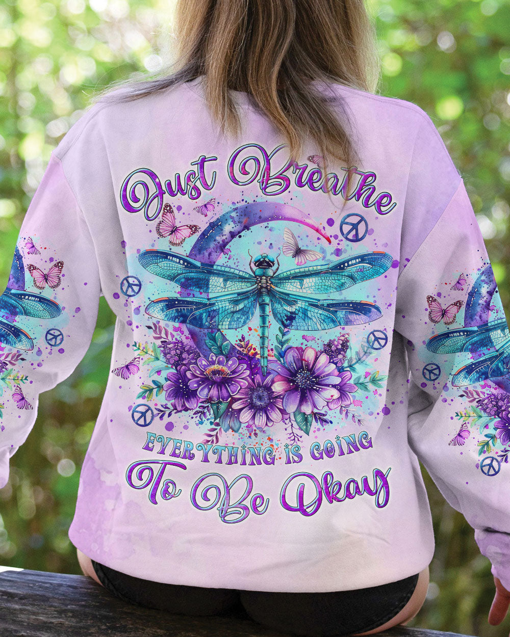 JUST BREATHE DRAGONFLY ALL OVER PRINT - TLTR1807242