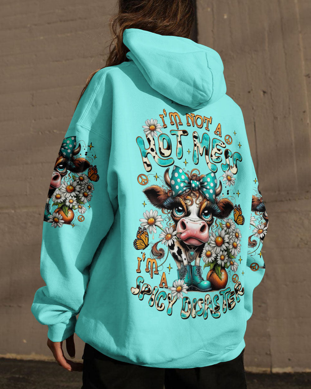 I'M NOT A HOT MESS COW ALL OVER PRINT  - TLTR1807252