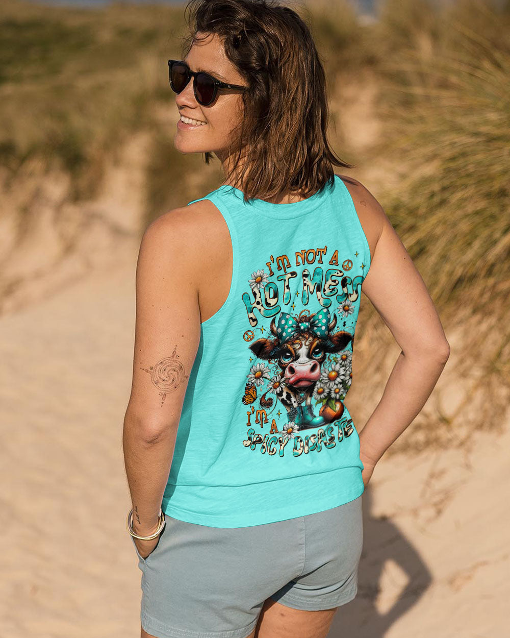 I'M NOT A HOT MESS COW ALL OVER PRINT  - TLTR1807252
