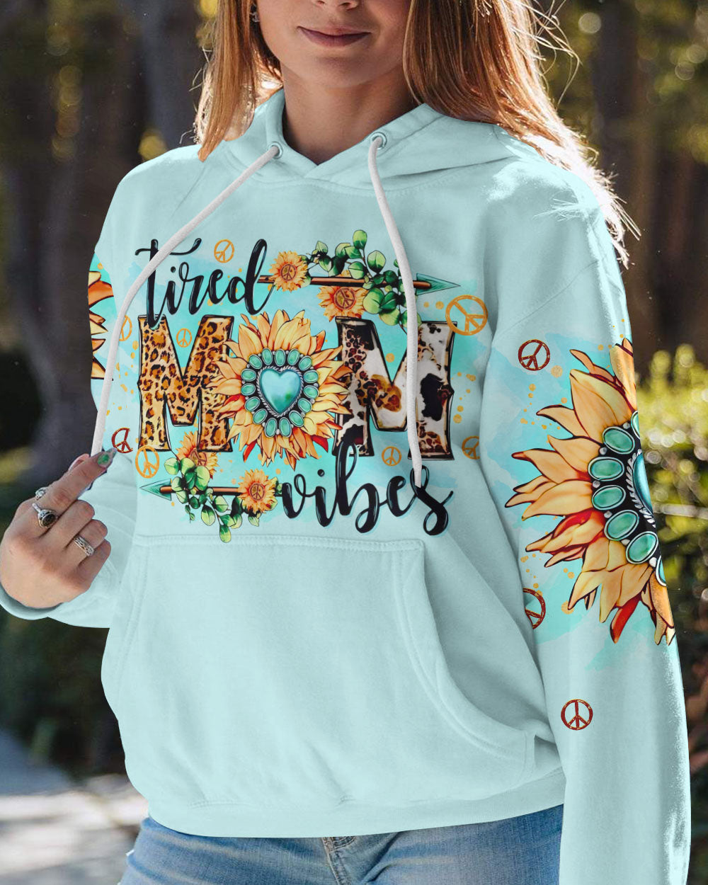 TIRED MOM VIBES SUNFLOWER ALL OVER PRINT - TLTR1808231