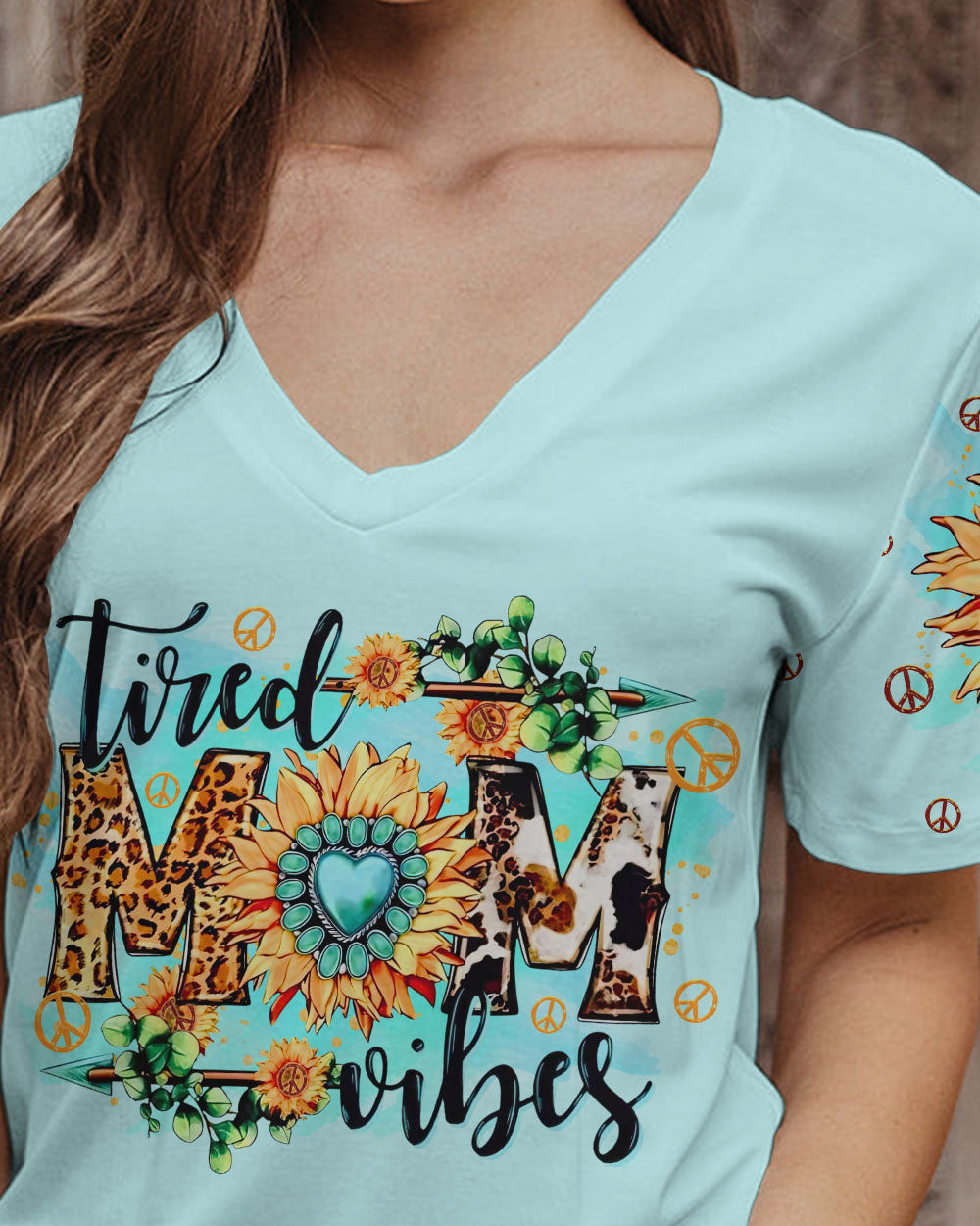 TIRED MOM VIBES SUNFLOWER ALL OVER PRINT - TLTR1808231