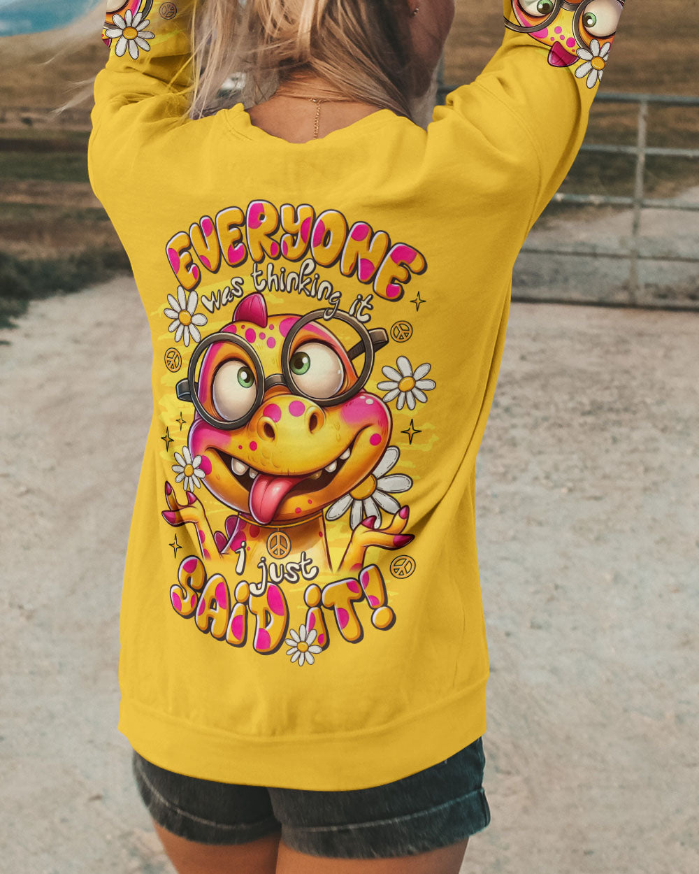 EVERYONE WAS THINKING  IT DINOSAUR ALL OVER PRINT  - TLTR1808253