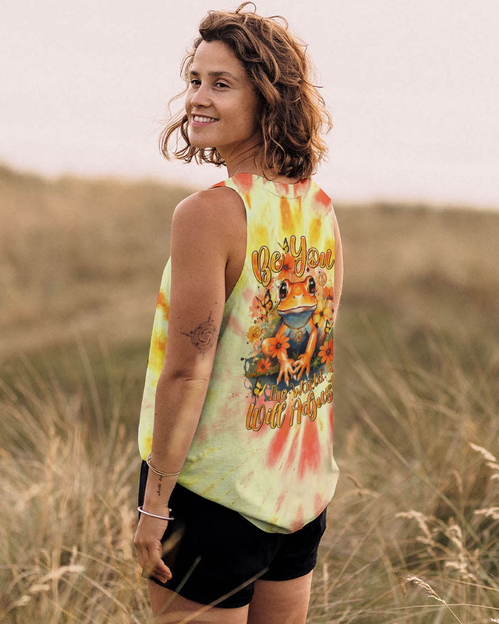 BE YOU THE WORLD WILL ADJUST FROG ALL OVER PRINT - TLTR1901242