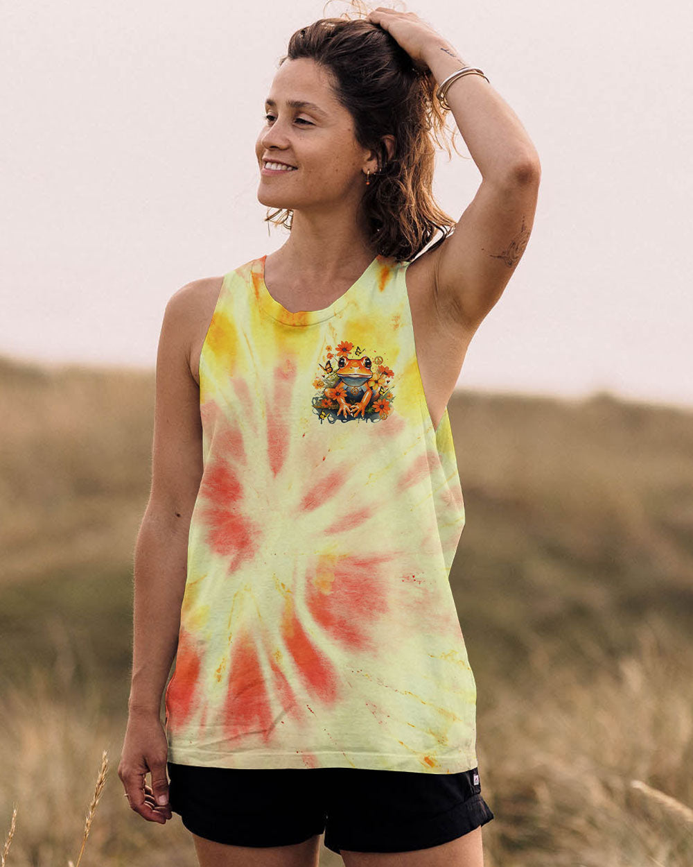 BE YOU THE WORLD WILL ADJUST FROG ALL OVER PRINT - TLTR1901242