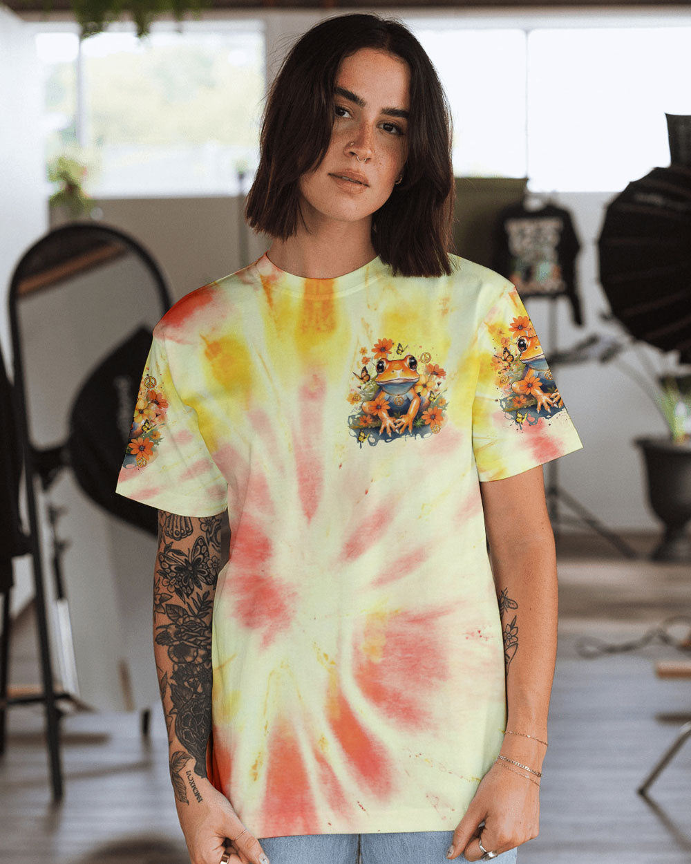 BE YOU THE WORLD WILL ADJUST FROG ALL OVER PRINT - TLTR1901242
