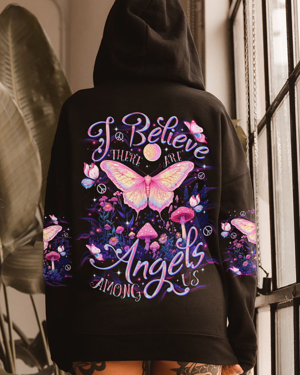 I BELIEVE THERE ARE ANGELS AMONG US BUTTERFLY ALL OVER PRINT  - TLTR1903254