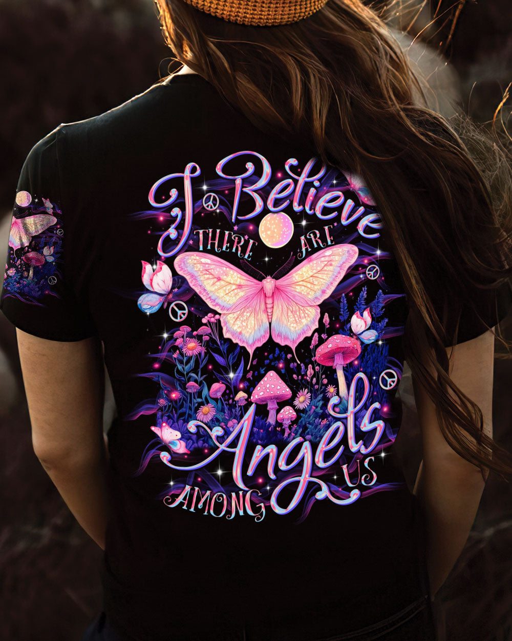 I BELIEVE THERE ARE ANGELS AMONG US BUTTERFLY ALL OVER PRINT  - TLTR1903254
