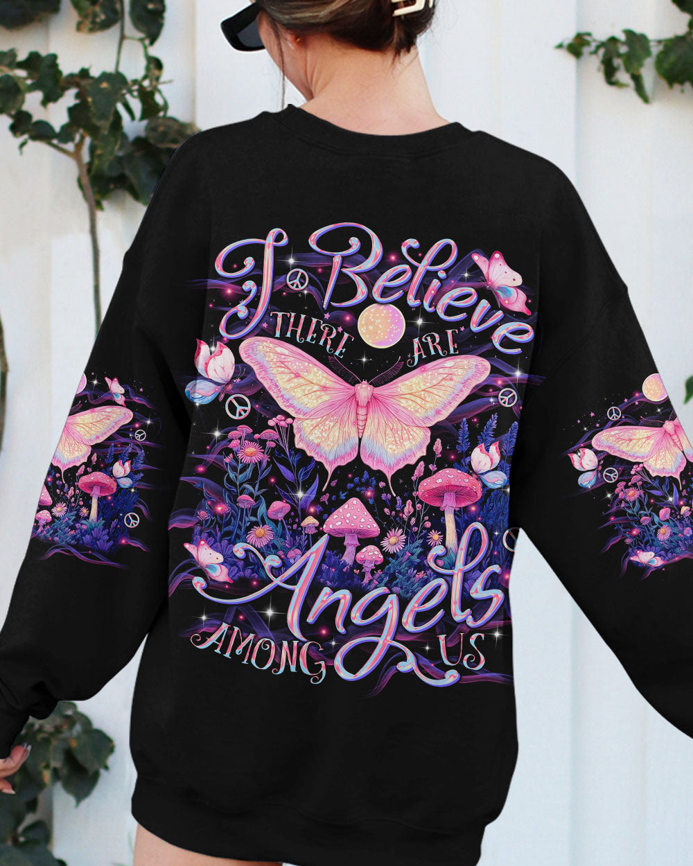 I BELIEVE THERE ARE ANGELS AMONG US BUTTERFLY ALL OVER PRINT  - TLTR1903254
