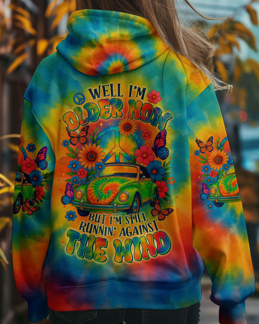 RUNNING AGAINST THE WIND CAR TIE DYE ALL OVER PRINT - TLTR2005253