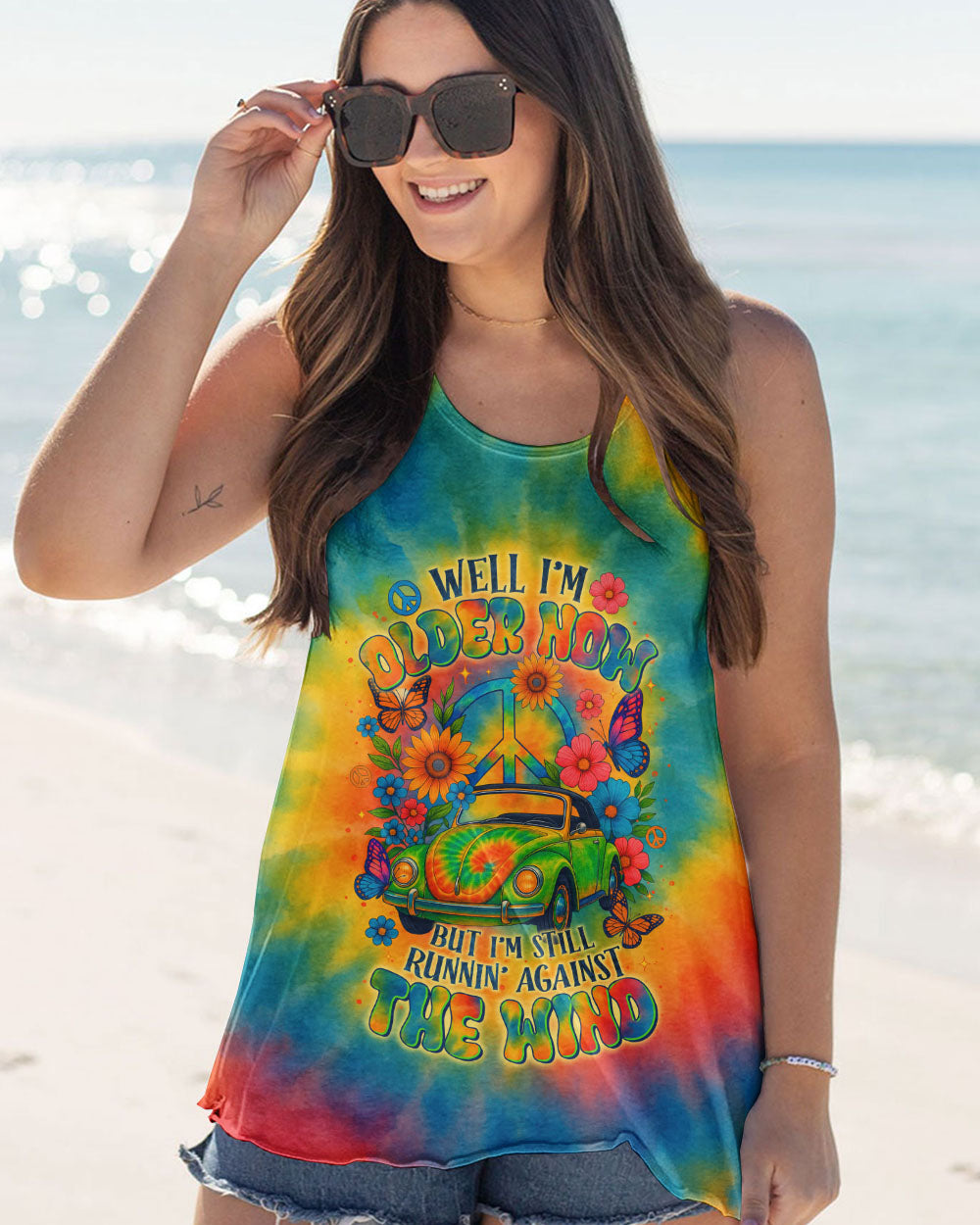 RUNNING AGAINST THE WIND CAR TIE DYE ALL OVER PRINT - TLTR2005253