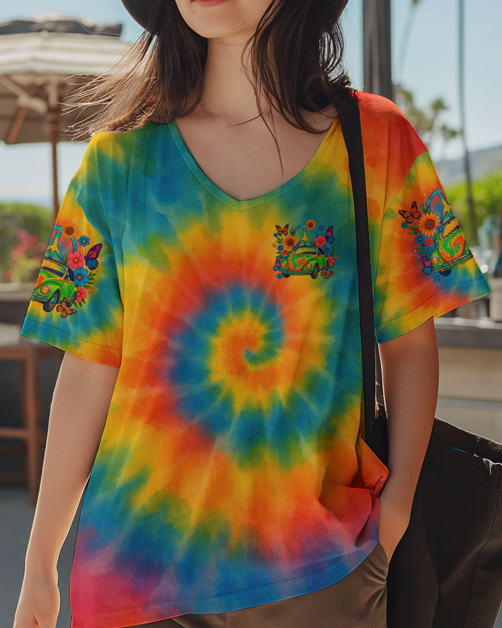 RUNNING AGAINST THE WIND CAR TIE DYE ALL OVER PRINT - TLTR2005253