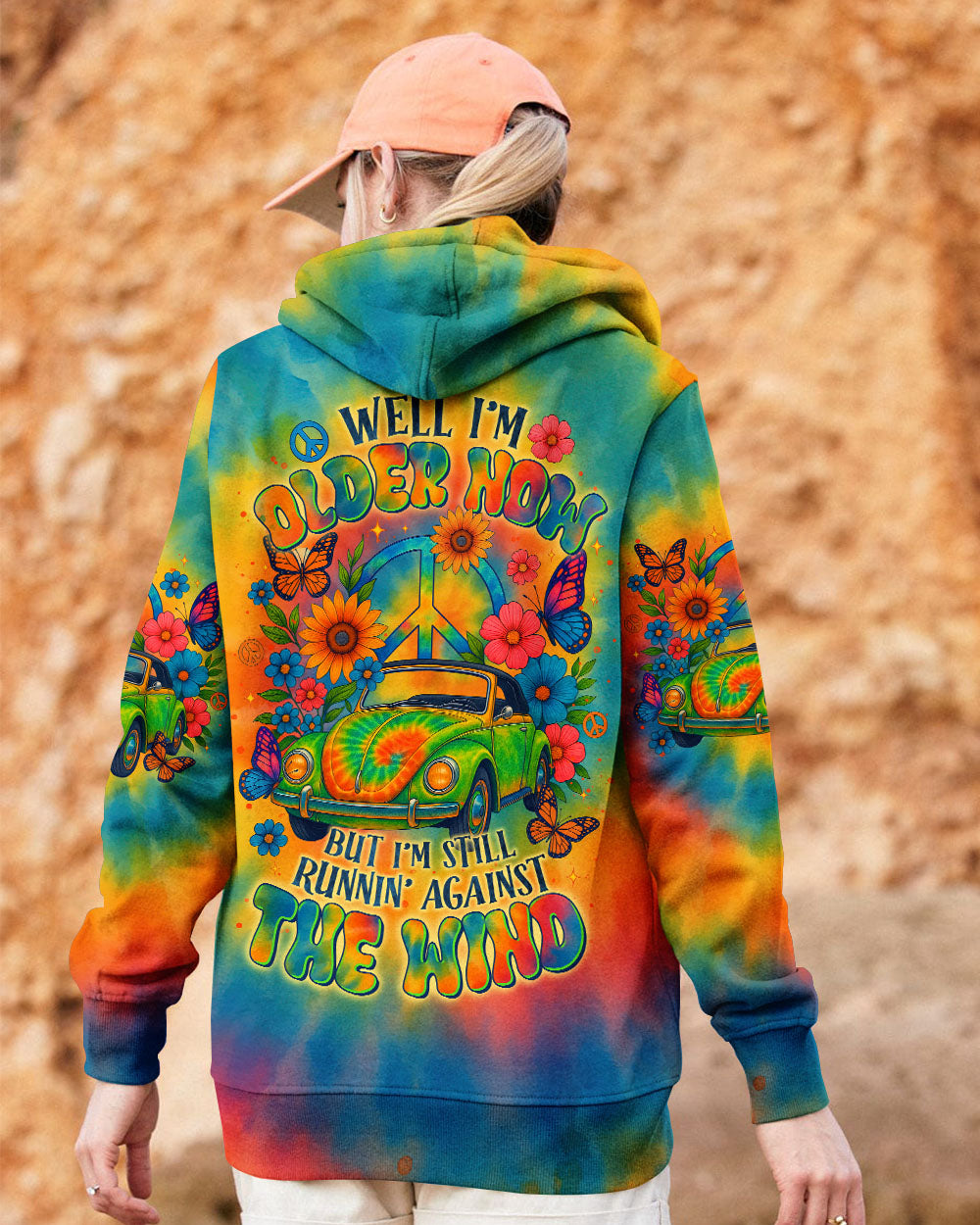 RUNNING AGAINST THE WIND CAR TIE DYE ALL OVER PRINT - TLTR2005253