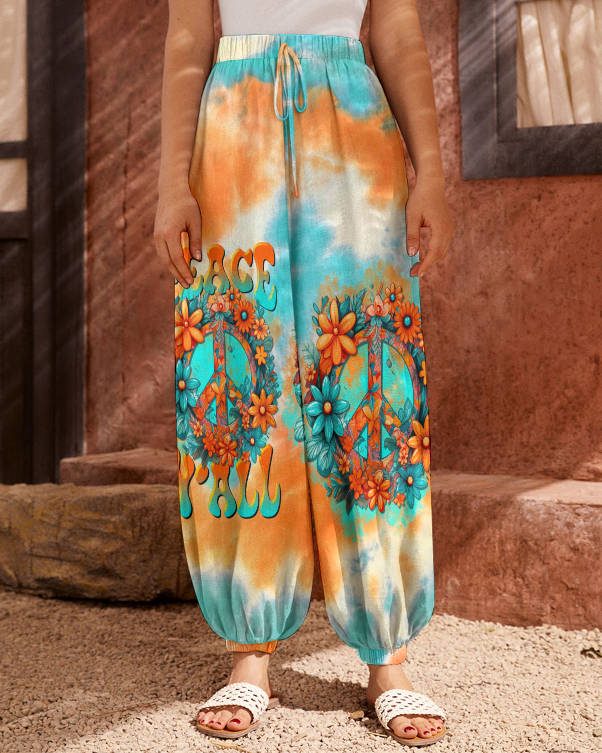 PEACE Y'ALL FLORALS TIE DYE ALL OVER PRINT - TLTR2006232