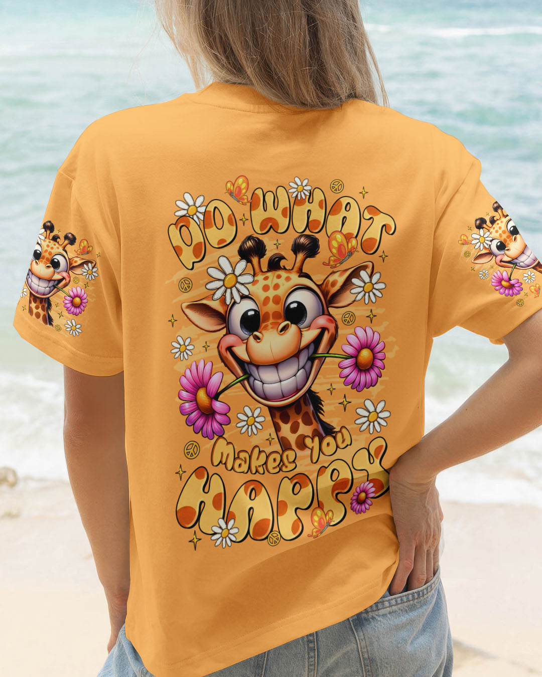 DO WHAT MAKES YOU HAPPY GIRAFFE ALL OVER PRINT  - TLTR2008251