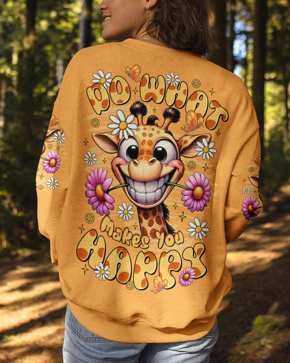 DO WHAT MAKES YOU HAPPY GIRAFFE ALL OVER PRINT  - TLTR2008251