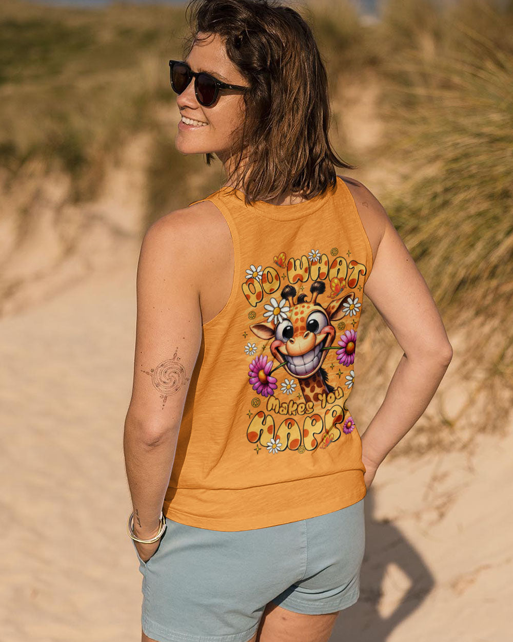 DO WHAT MAKES YOU HAPPY GIRAFFE ALL OVER PRINT  - TLTR2008251