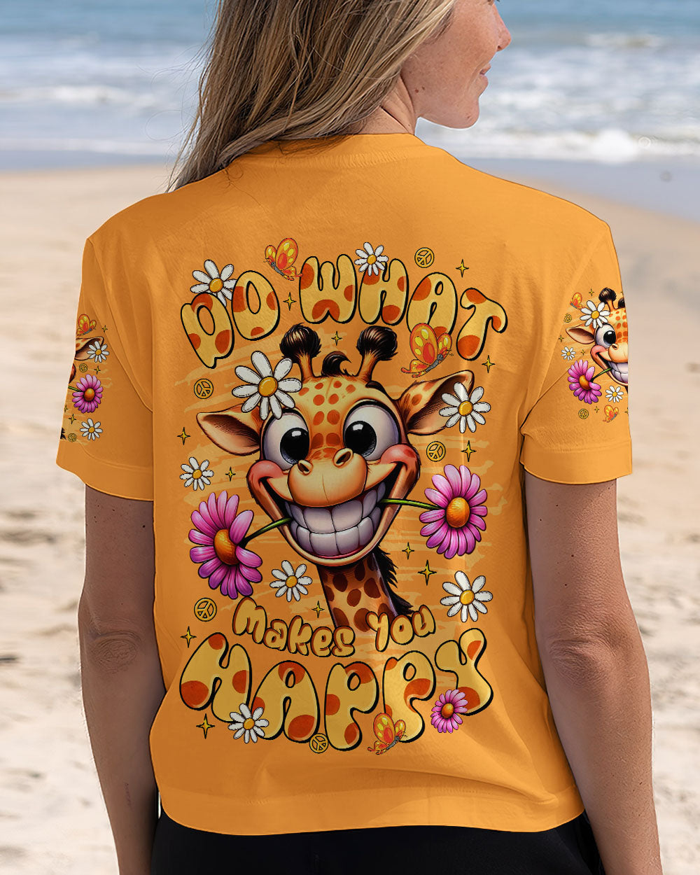 DO WHAT MAKES YOU HAPPY GIRAFFE ALL OVER PRINT  - TLTR2008251