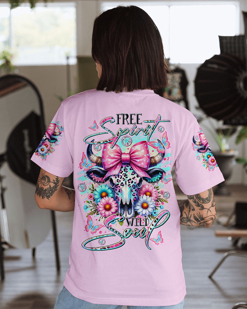 FREE SPIRIT WILD SOUL COW ALL OVER PRINT - TLTR2009243