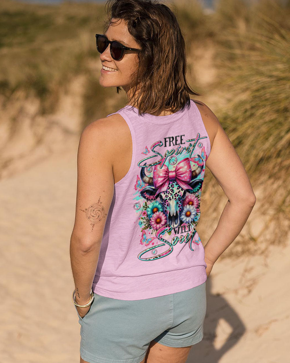 FREE SPIRIT WILD SOUL COW ALL OVER PRINT - TLTR2009243