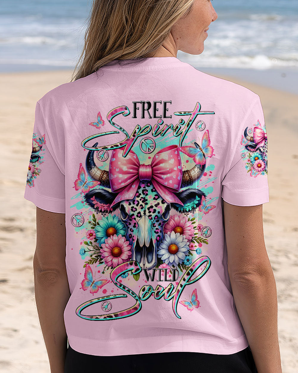 FREE SPIRIT WILD SOUL COW ALL OVER PRINT - TLTR2009243