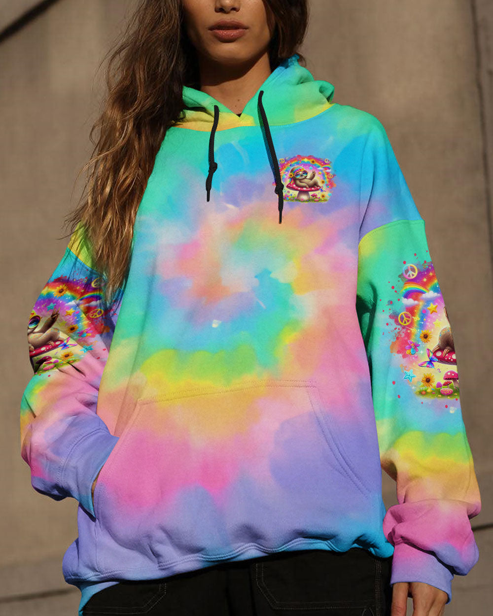 BE YOU THE WORLD WILL ADJUST SLOTH ALL OVER PRINT  - TLTR2104254