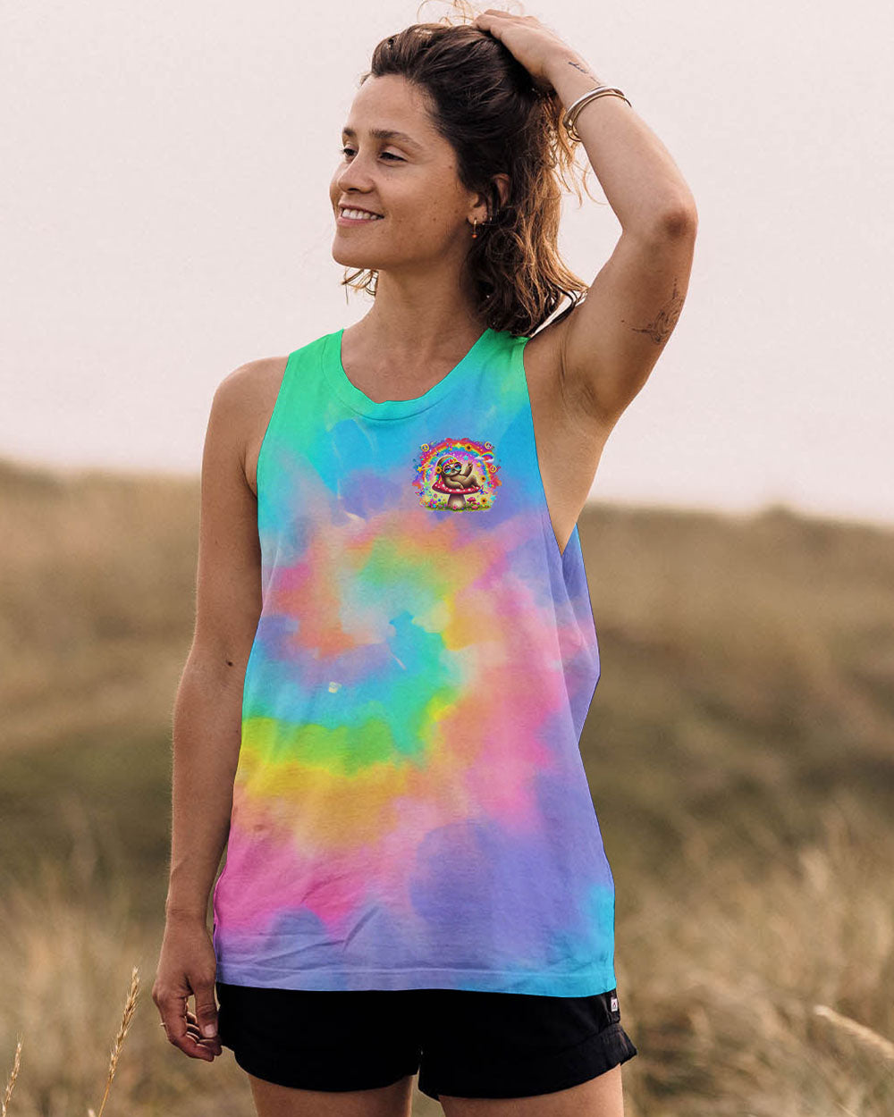 BE YOU THE WORLD WILL ADJUST SLOTH ALL OVER PRINT  - TLTR2104254