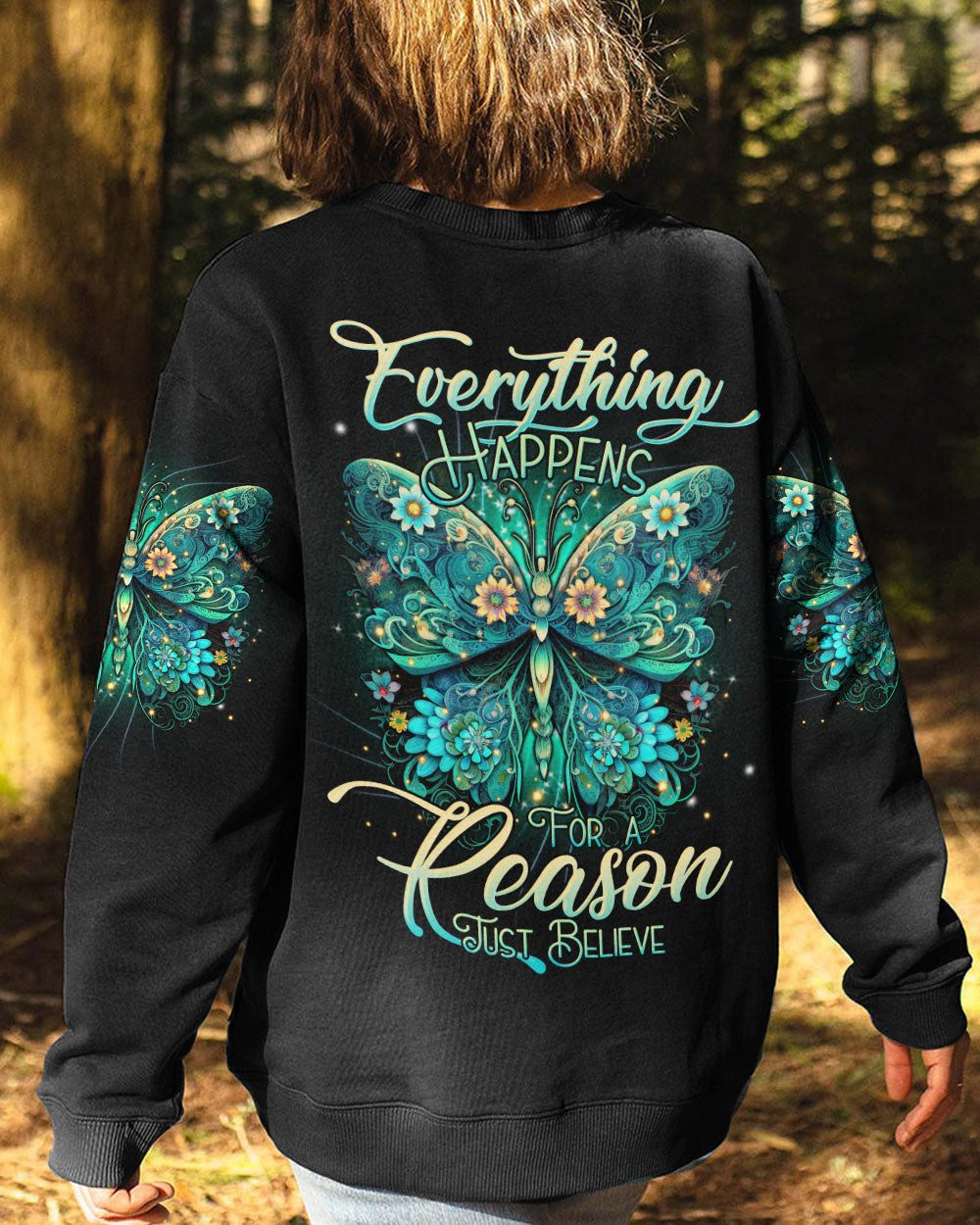 JUST BELIEVE BUTTERFLY ALL OVER PRINT - TLTR2106231